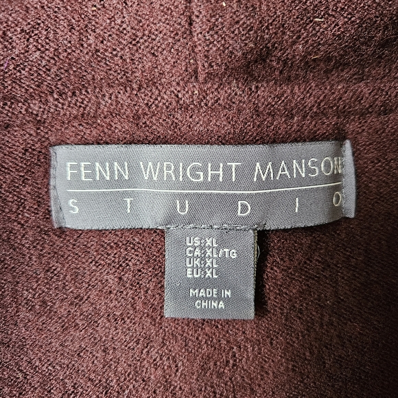 100% wool burgundy coat jacket - Picture 5 of 13